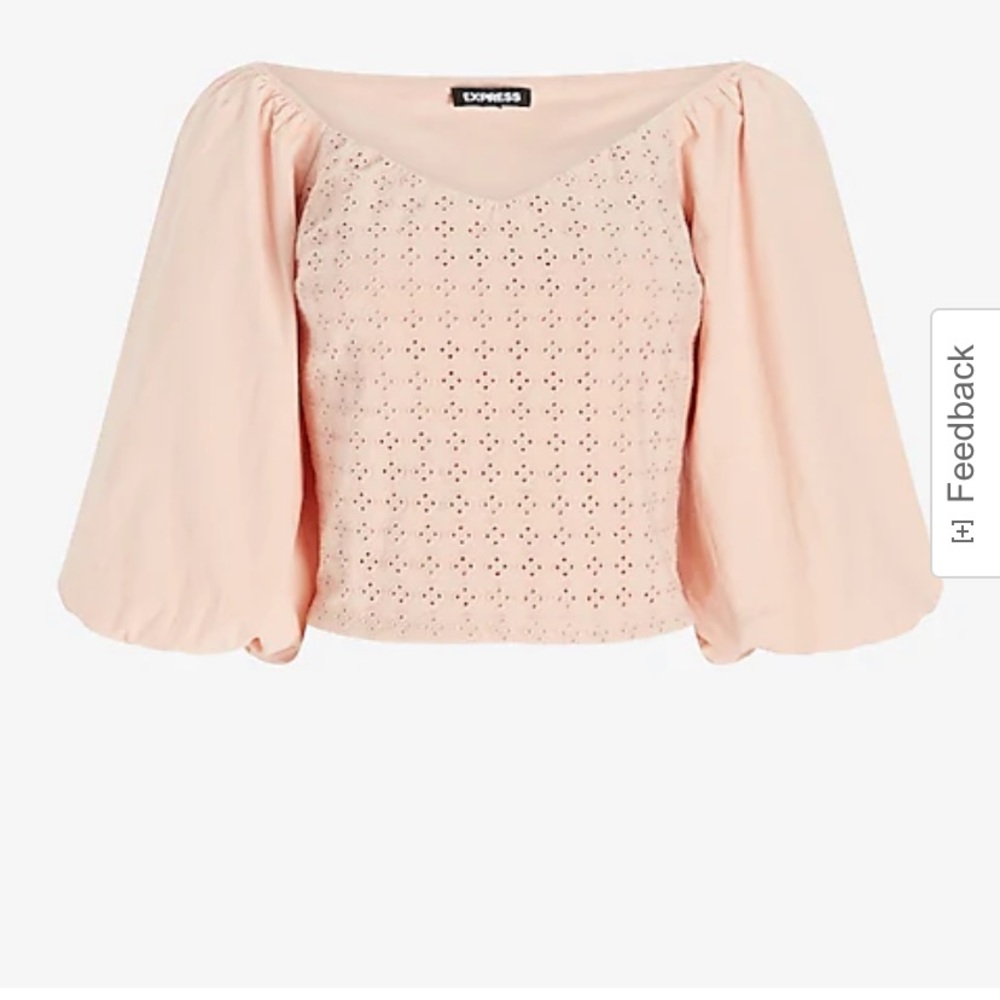 🦢 Express Eyelet Puff Sleeve Top 🦢 - Picture 4 of 10